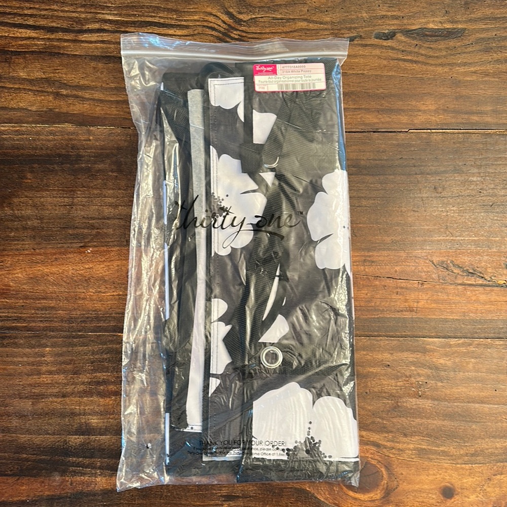 NWT Thirty-one All Day Organizing Tote In White Poppy - Picture 2 of 7